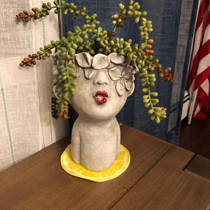Face Planter Pot Decor