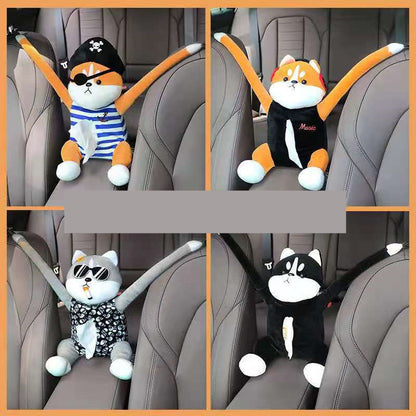 Plush Car Armrest Tissue Box