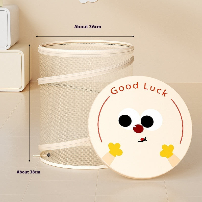 Foldable Kids Toy & Clothes Storage Basket with Lid