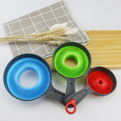 Folding Plastic Funnel Set (3-Piece)