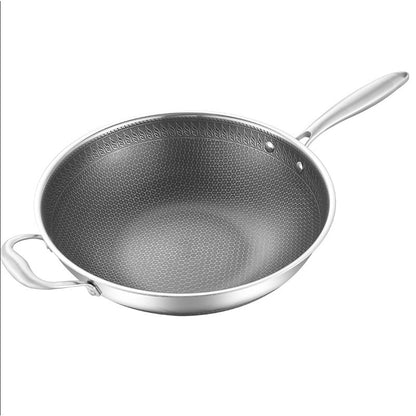 316 Stainless Steel Double-Sided Honeycomb Wok