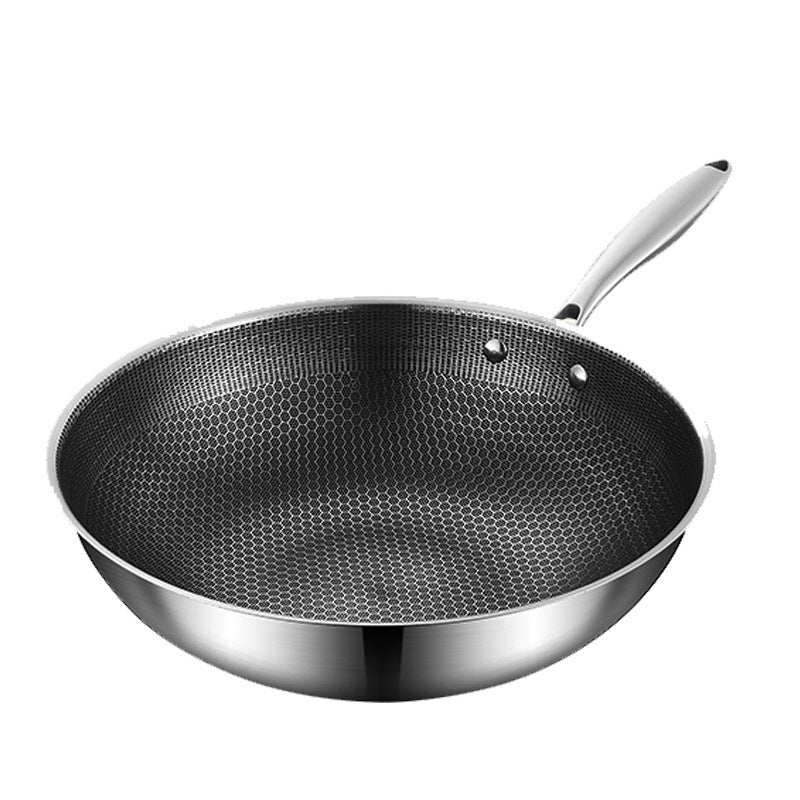 316 Stainless Steel Double-Sided Honeycomb Wok