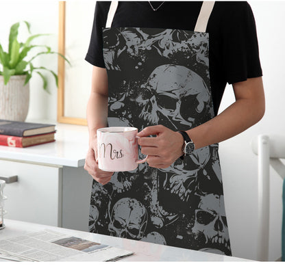 The Edgy Skull Print Apron