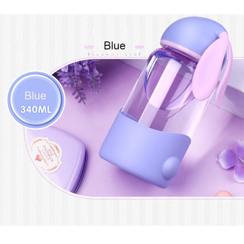 Kids Bunny Glass Water Bottle