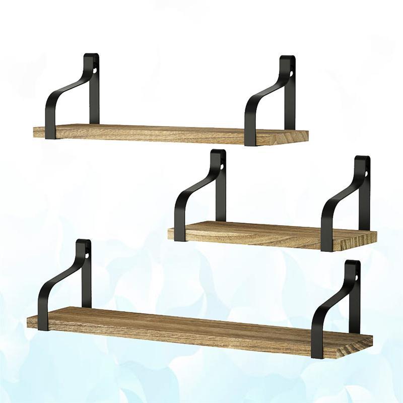 3-Piece Wooden Floating Wall Shelf Set