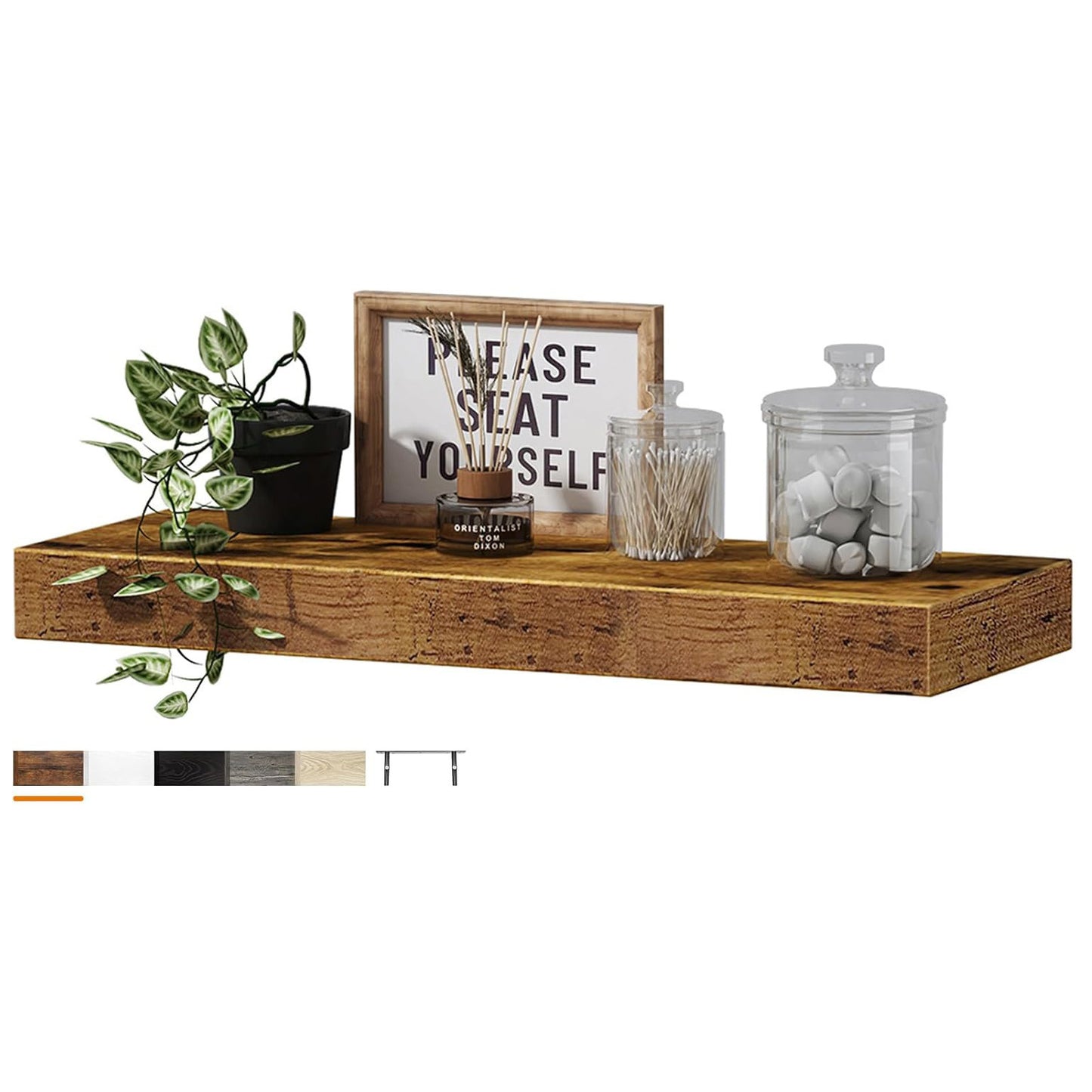 Wooden Floating Wall Shelf