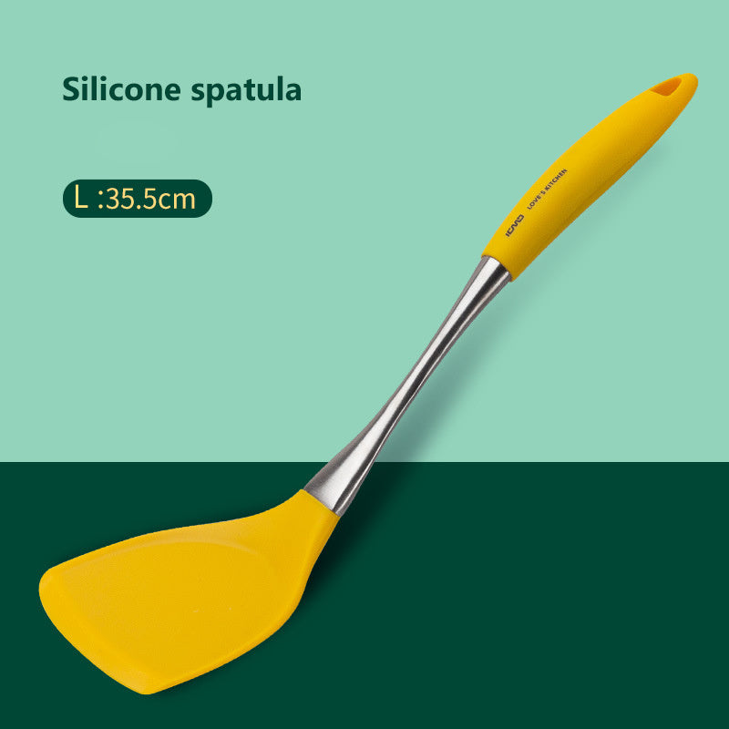 Stainless Steel Silicone Spatula & Spoon Set