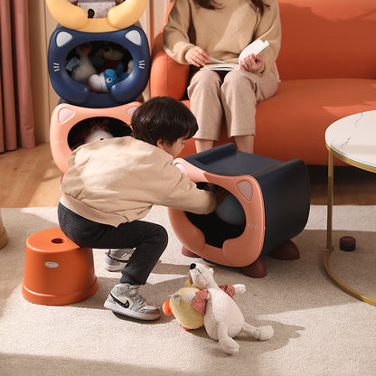 Kids Cat-Themed Snack & Toy Storage Box