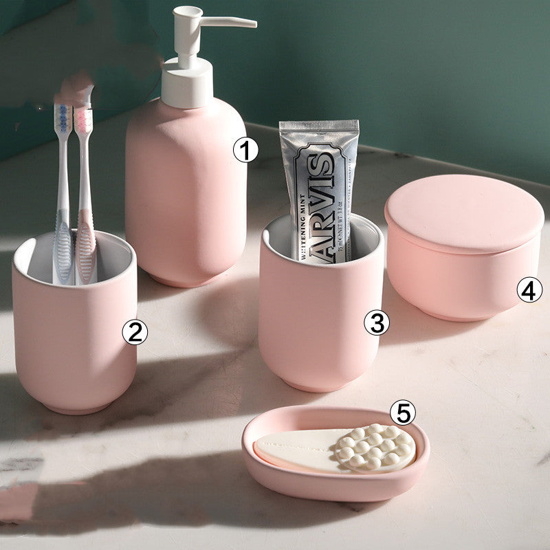 Ceramic Bathroom Accessory Set