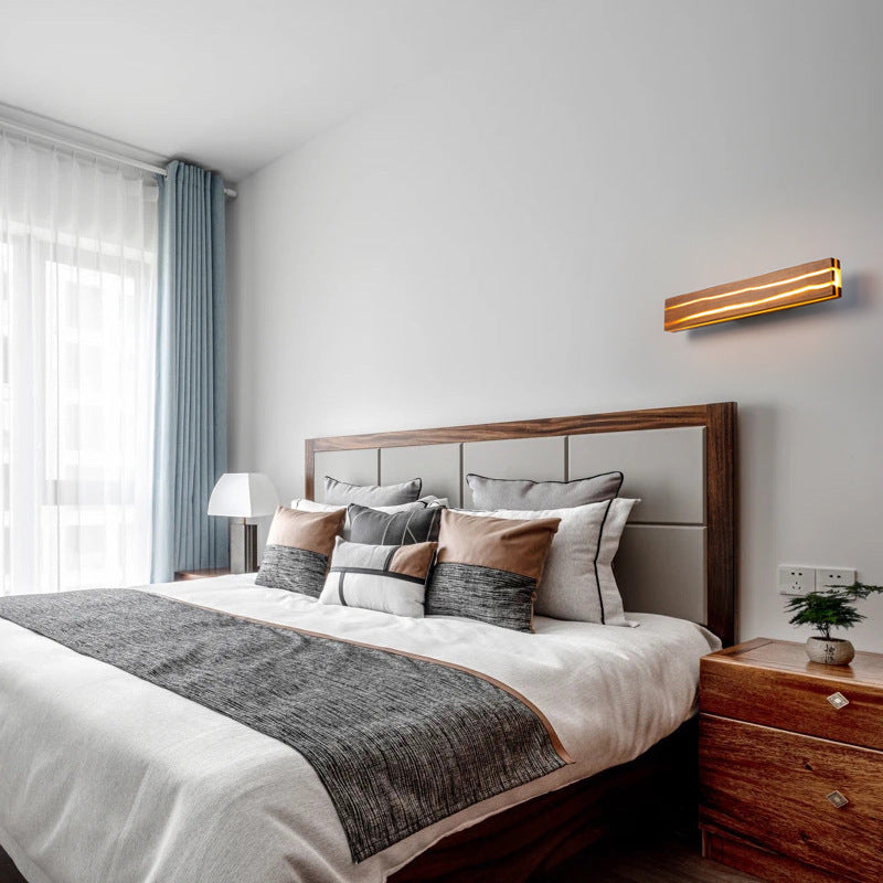 Solid Wood LED Wall Lamp