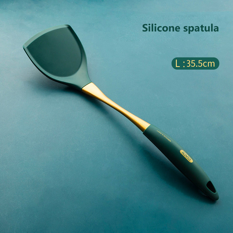 Stainless Steel Silicone Spatula & Spoon Set