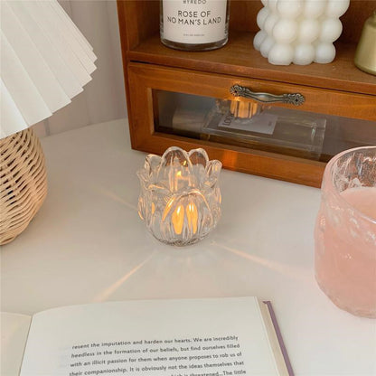 Tulip Glass Candle Holder