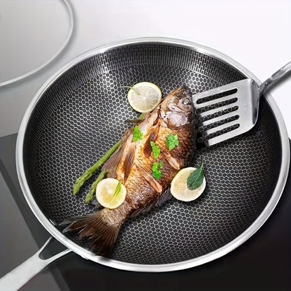 Honeycomb Stainless Steel Frying Pan