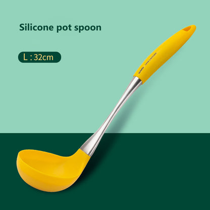 Stainless Steel Silicone Spatula & Spoon Set