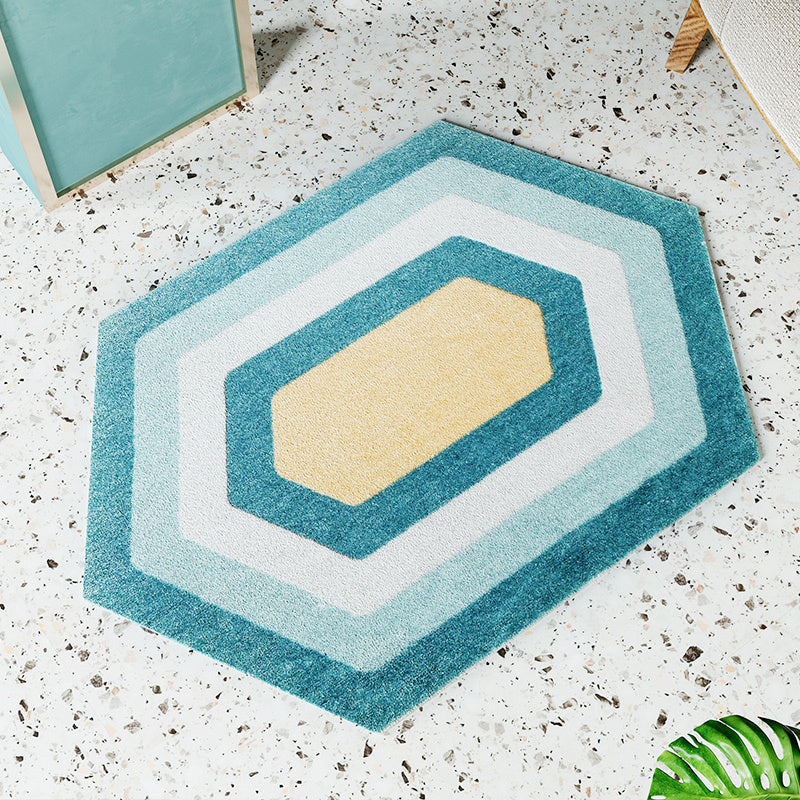 Geometric Absorbent Floor Mat