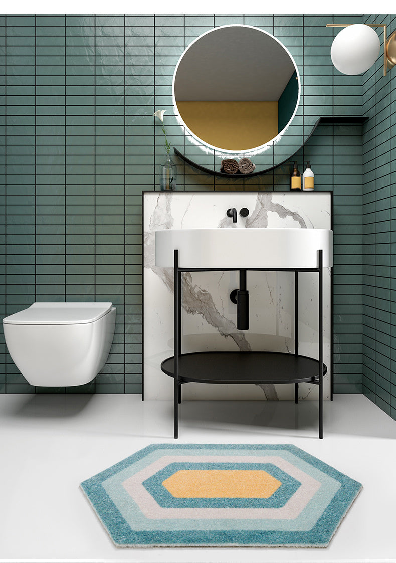 Geometric Absorbent Floor Mat