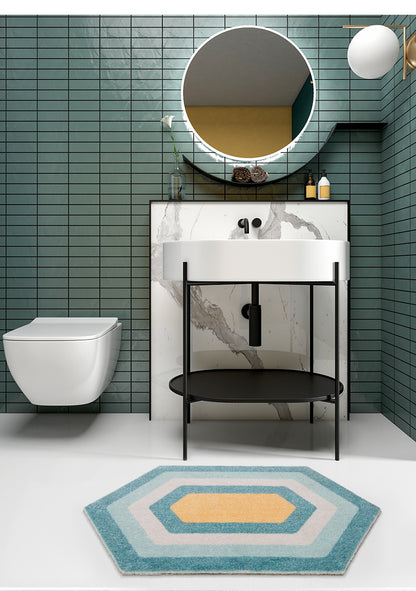 Geometric Absorbent Floor Mat