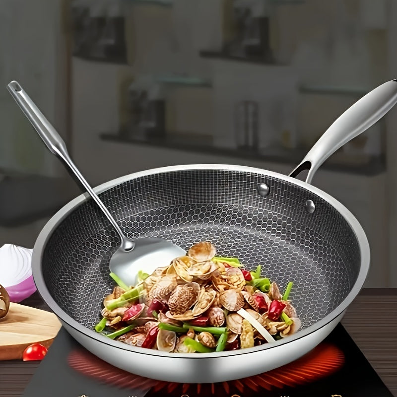 Honeycomb Stainless Steel Frying Pan