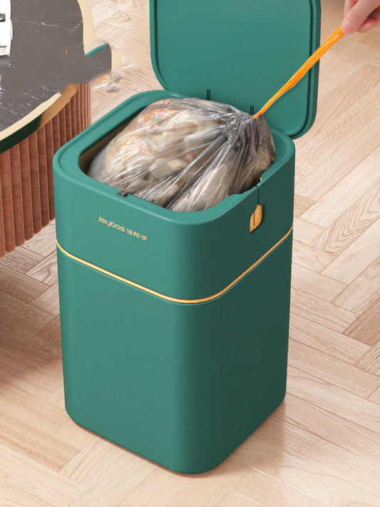 Emerald Luxe Square Trash Bin
