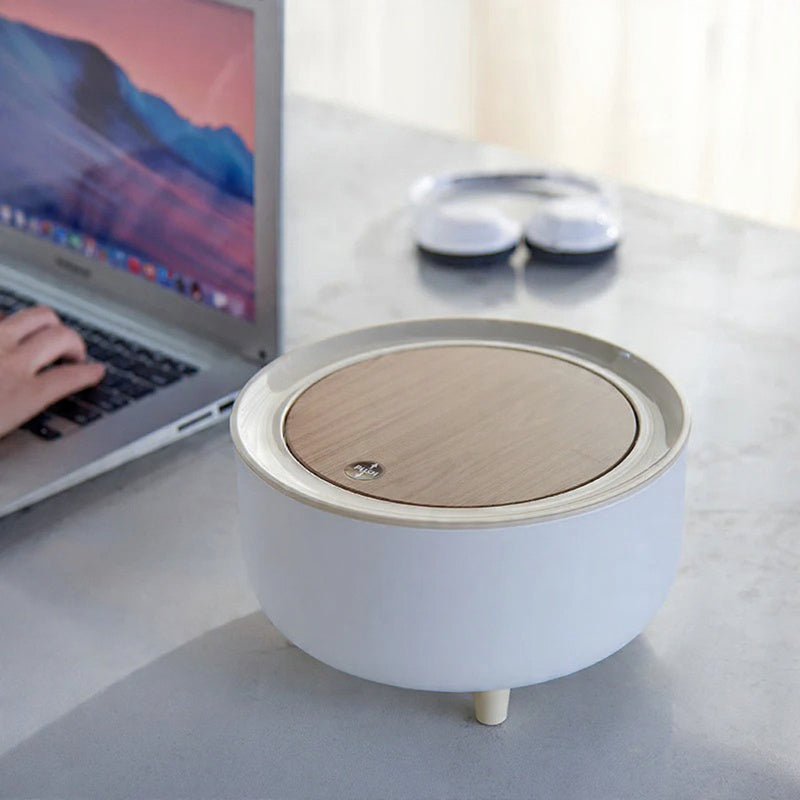 Wooden Tabletop Mini Trash Bin