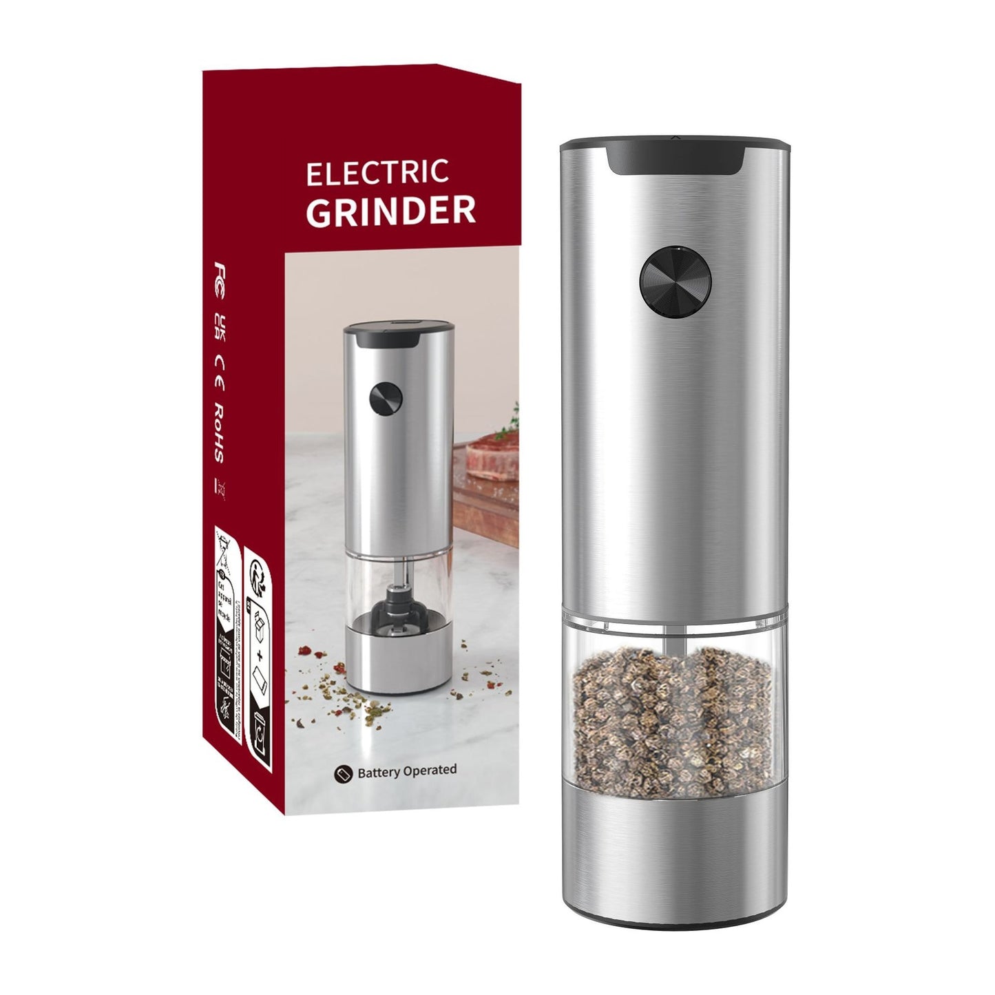 Electric Stainless Steel Pepper Grinder