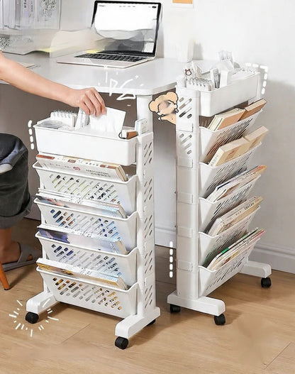 Portable 5-Layer Desk Bookshelf Organizer