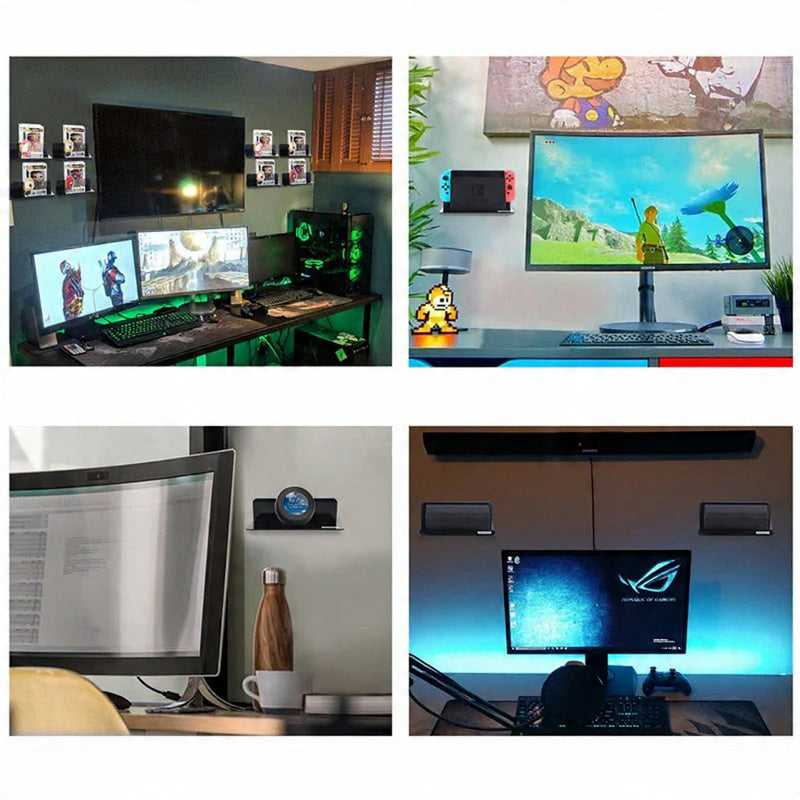 3-Piece Acrylic Floating Wall Shelf Set