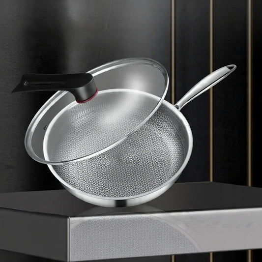 Multi-Purpose Honeycomb Deep Frying Pan