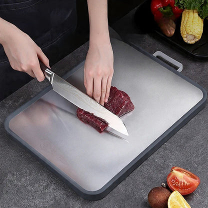 Reversible Steel & Marble Cutting Board Set