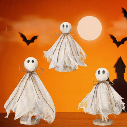 Wooden Halloween Ghost Decor